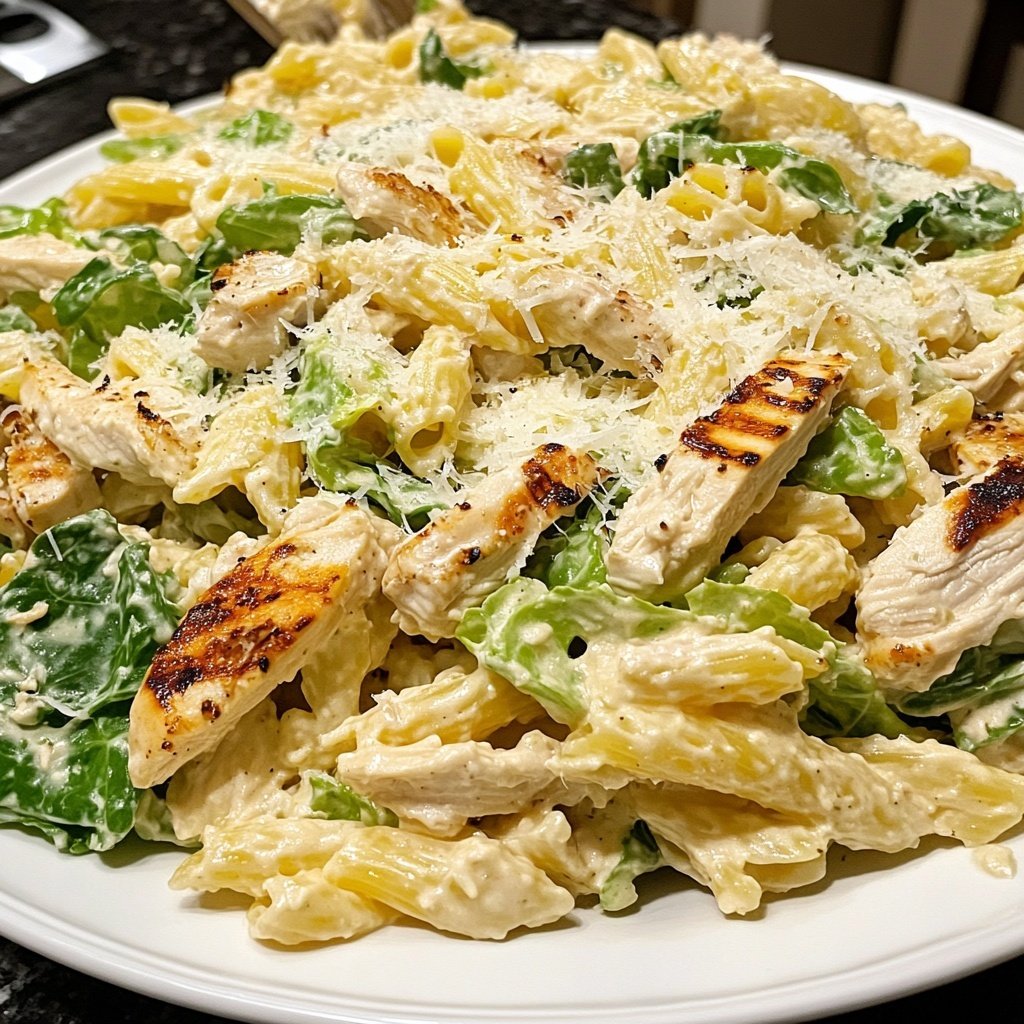 Chicken Caesar Pasta Salat
