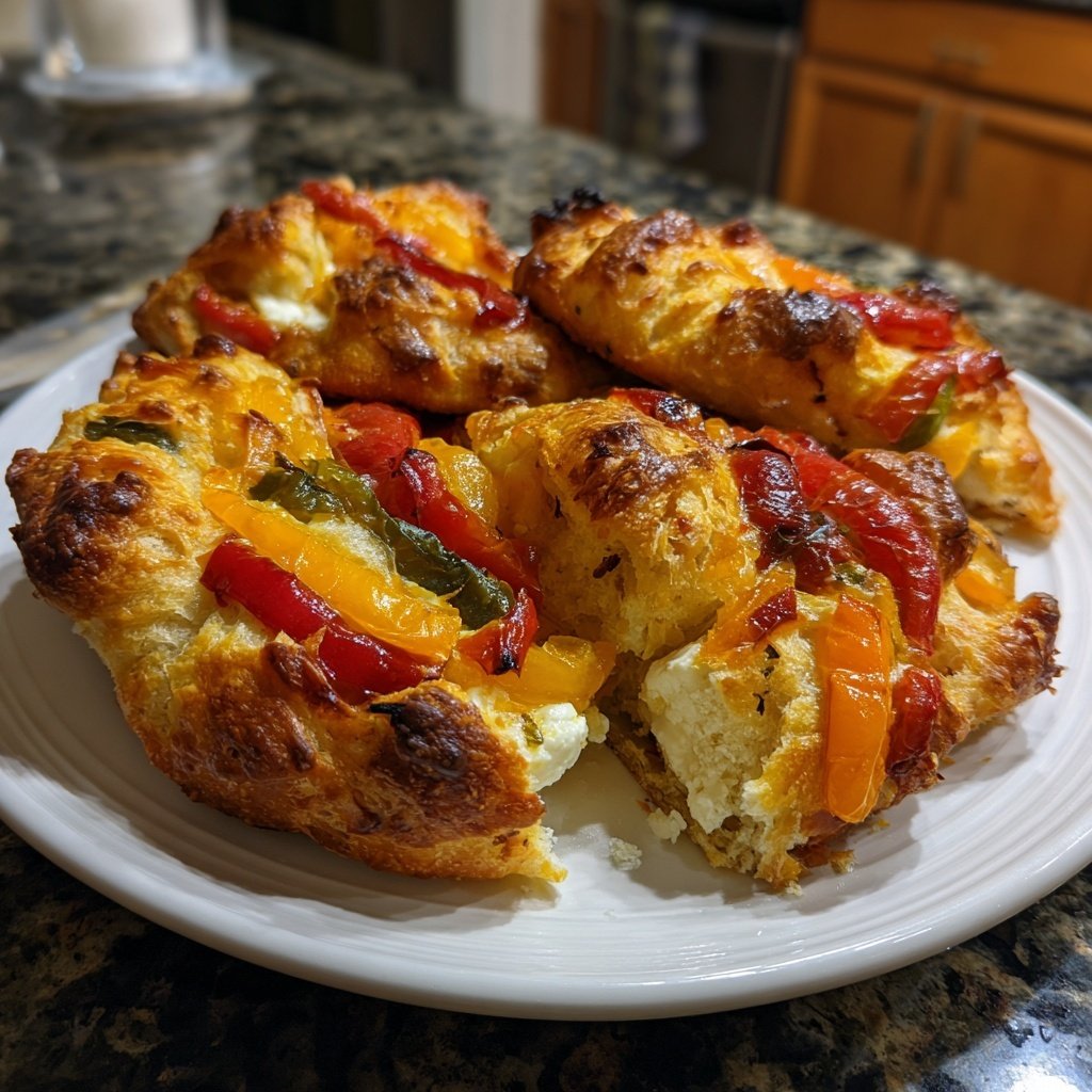 Abendessen mit Ofengemüse und Feta