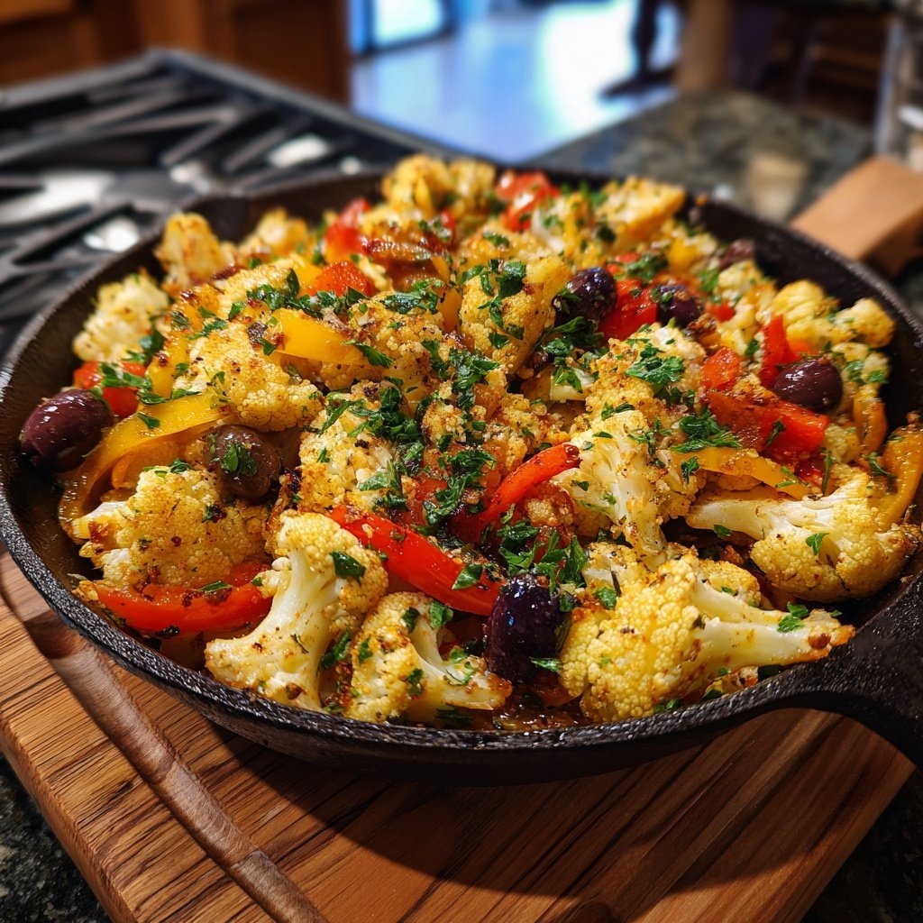 Blumenkohl Pfanne Mediterran
