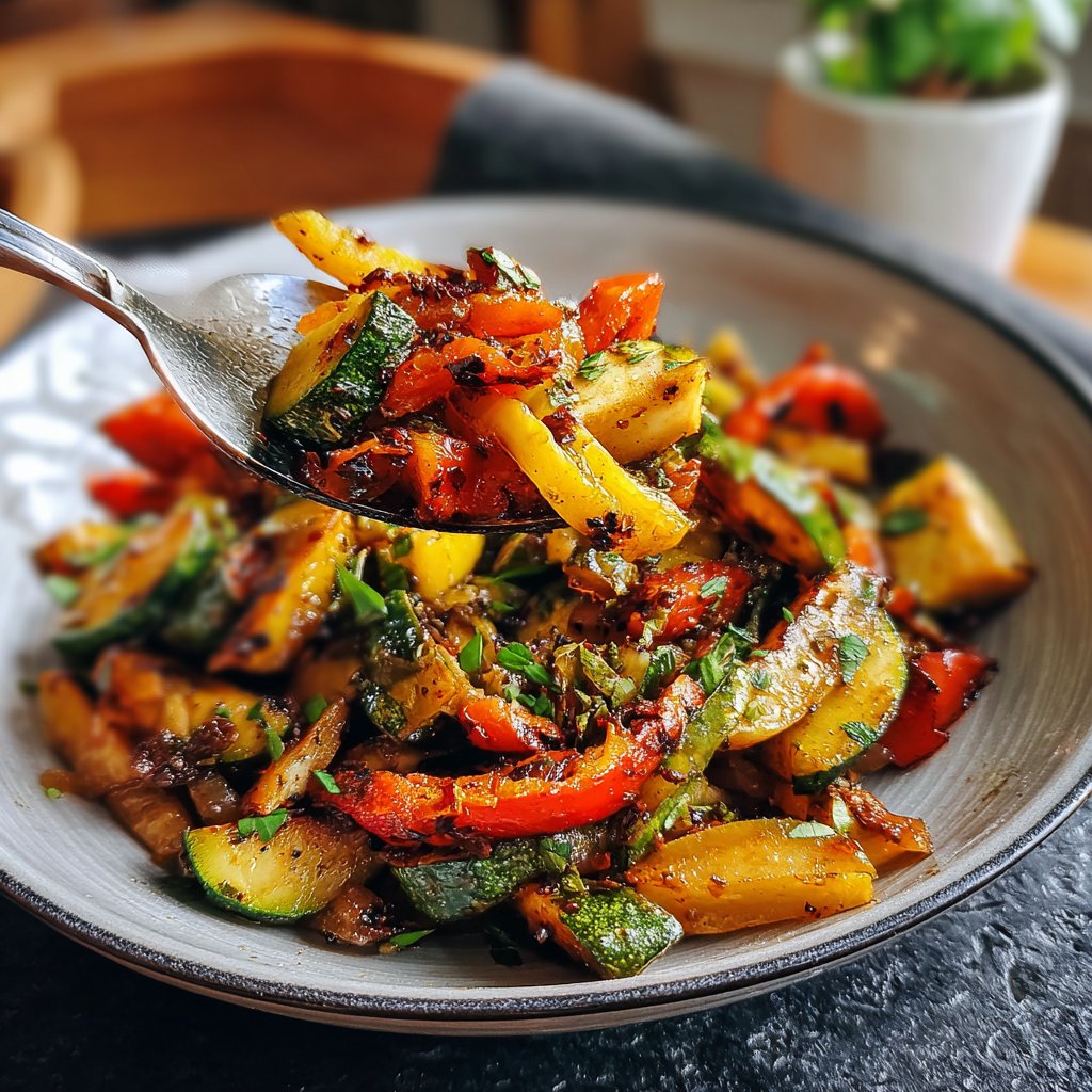 Mittagessen vegetarisch aus der Pfanne